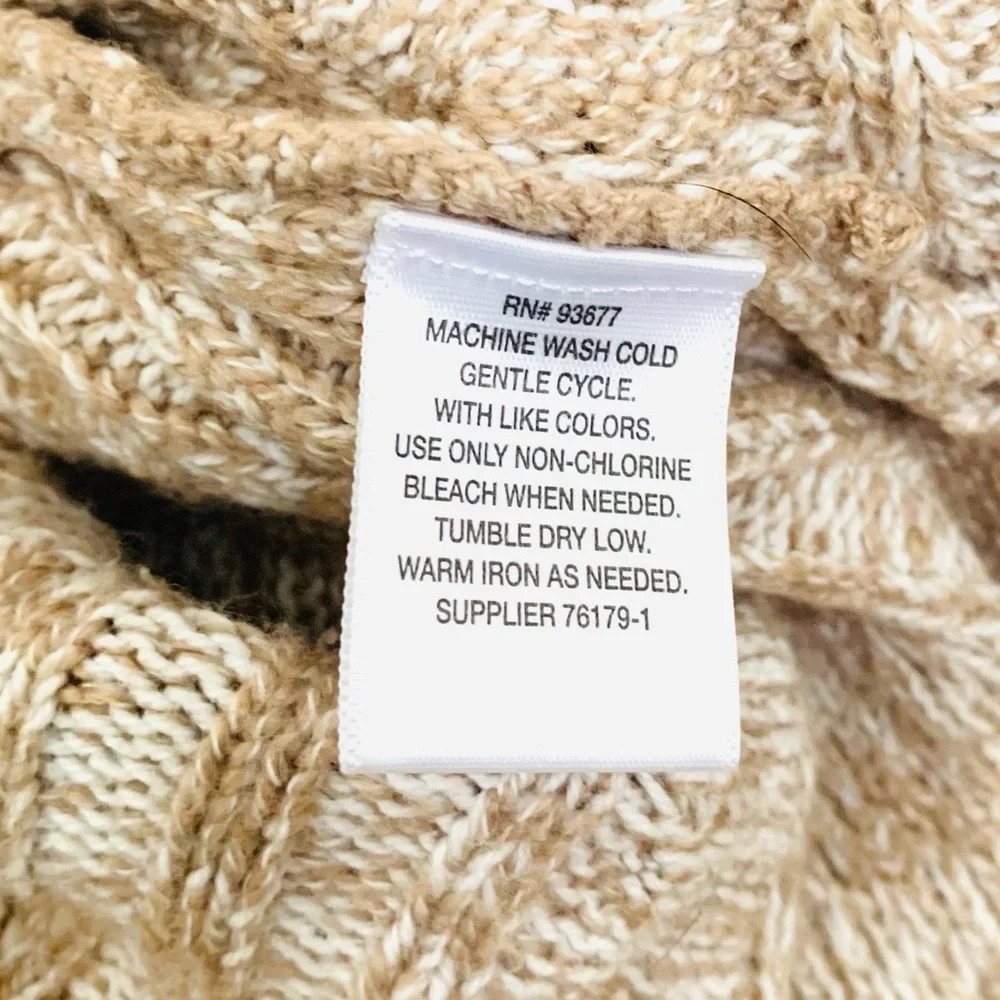 Liz Claiborne Bulky V Neck Crewneck Sweater Sz Large - Picture 5 of 7